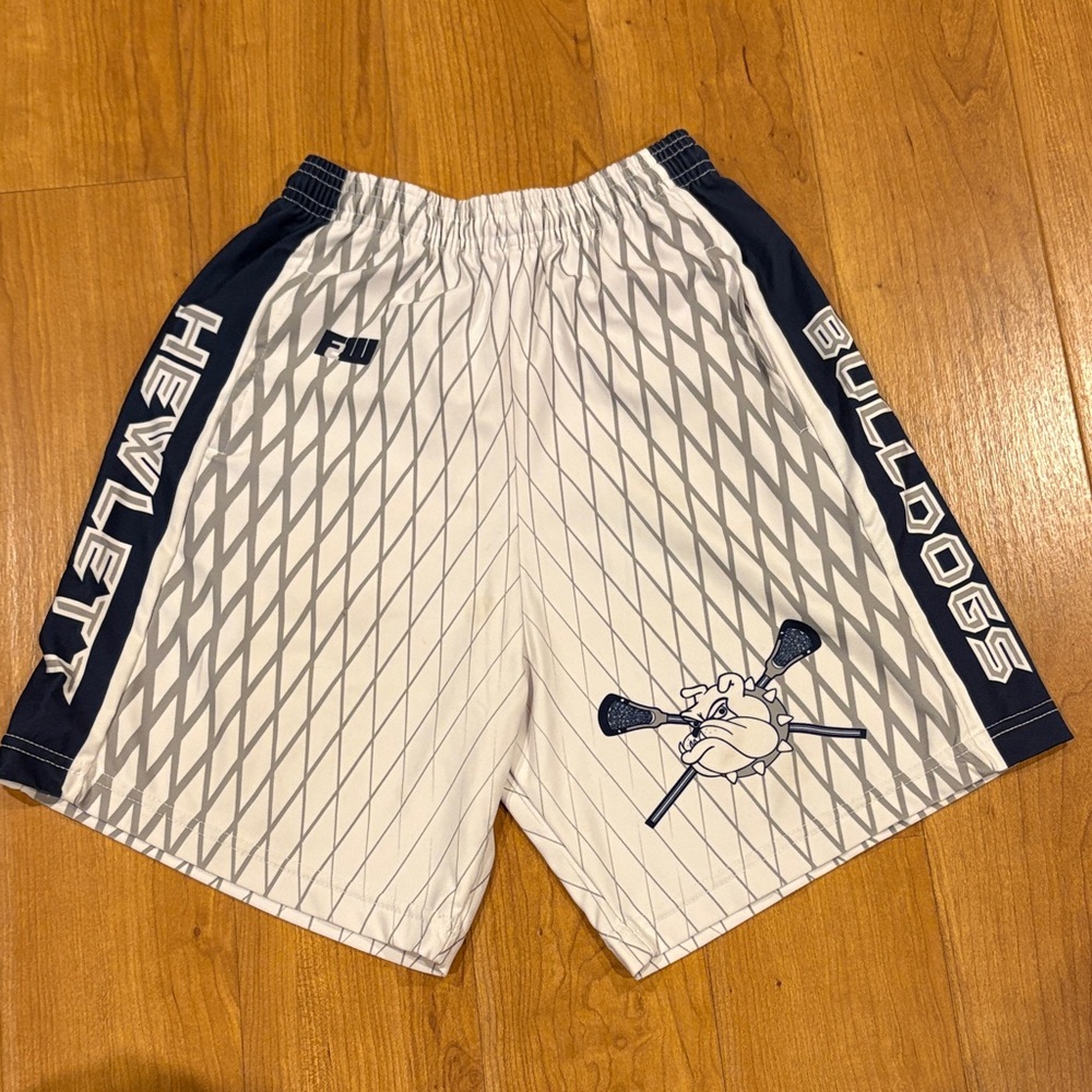 Fit 2 Win Lacrosse Shorts - Navy and White